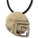 Neoclassic Collection :: Spiral Motif Round Pendant with leather cord (30mm)